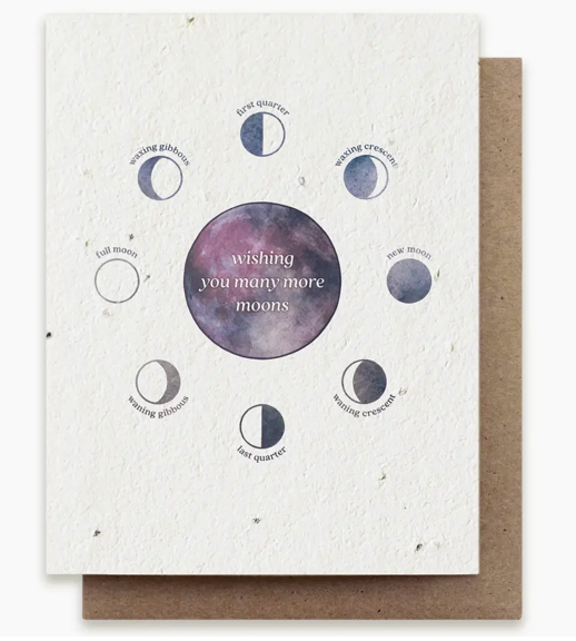 Moon Phase Plantable Seed Card