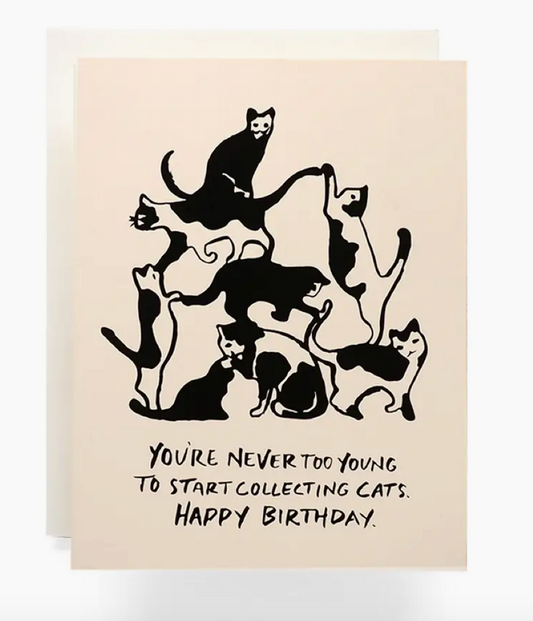 Cat Tower Birthday Card