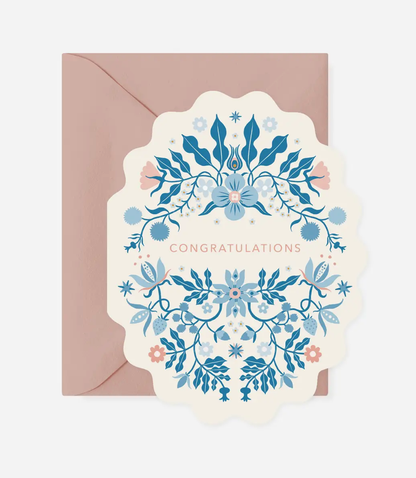 Folksy Congratulations Card