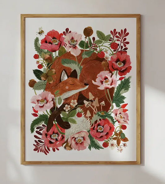 Fox & Flora Print