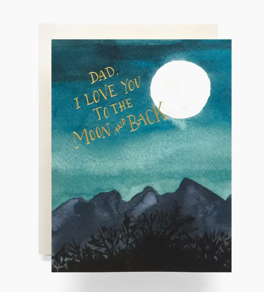 Love You To The Moon Card