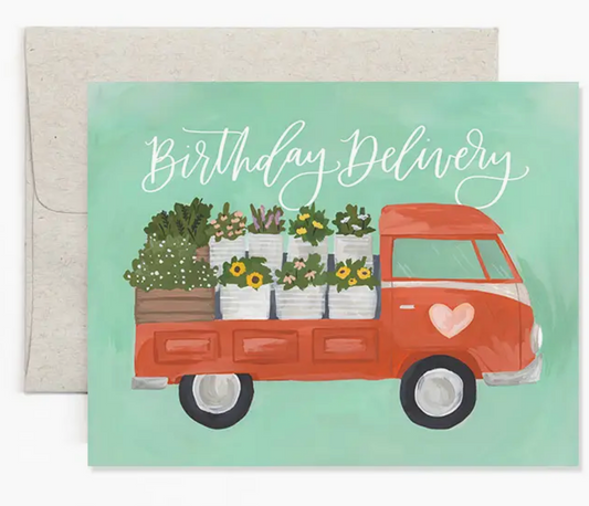 Flower Truck Birthday Card