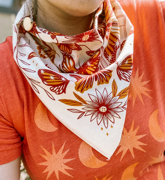 Golden Hour Butterfly Bandana