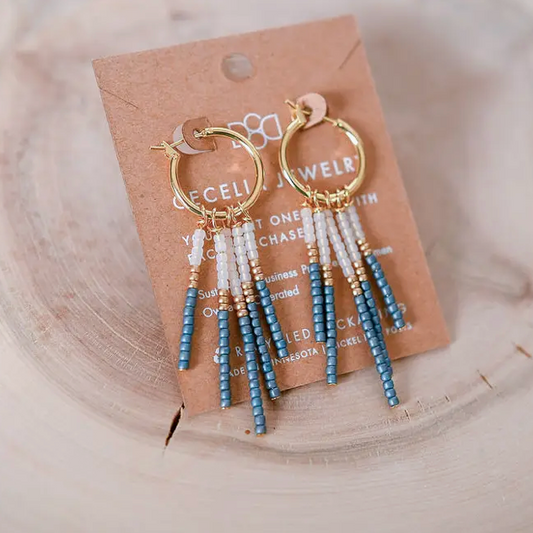 Seed Bead Dangle Earrings