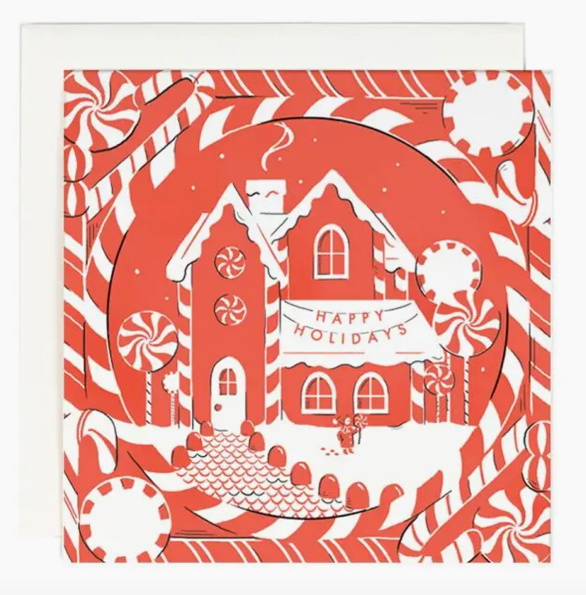 Happy Holidays Peppermint Card