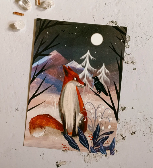 Fox & Crow Print