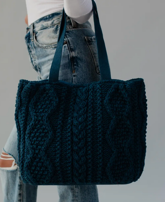 Cable Knit Tote