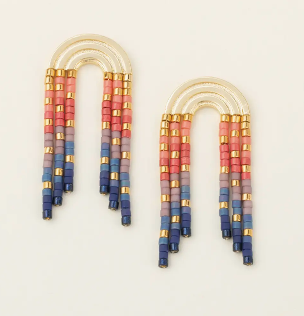 Rainbow Fringe Earrings