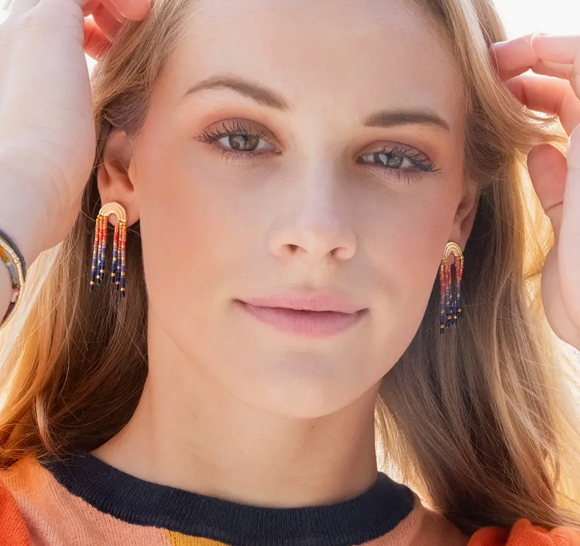 Rainbow Fringe Earrings