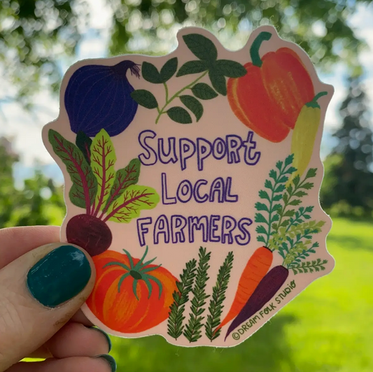 Support Local Farmers Sticker