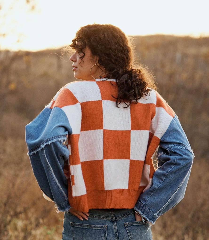 Checkered Cardigan