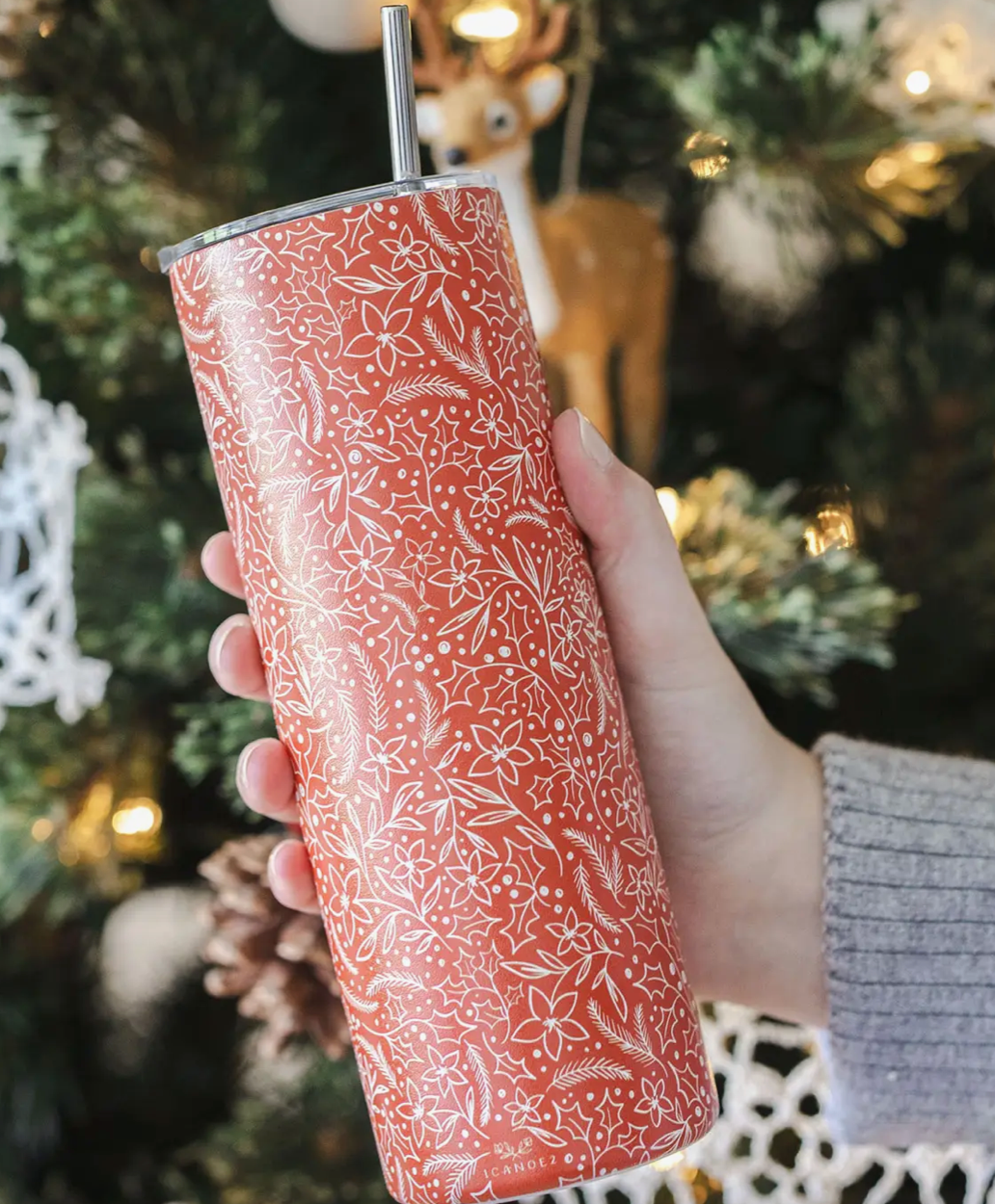 Holiday Floral Tumbler