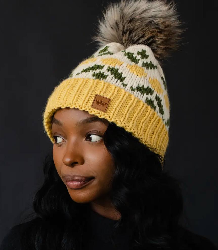 Pom Patterned Hats