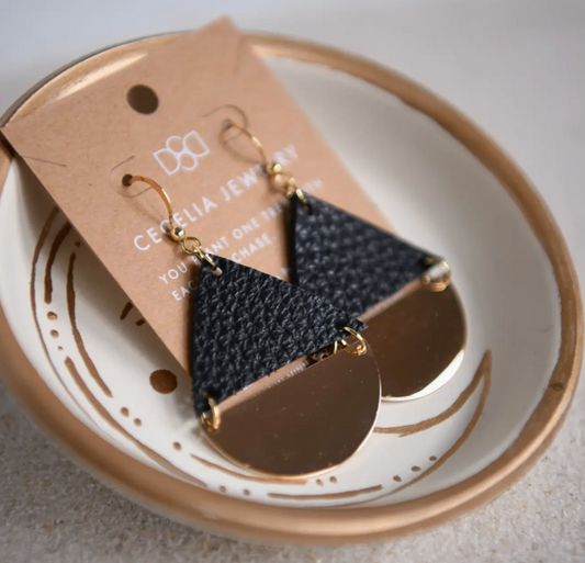 Half Moon Triangle Earrings