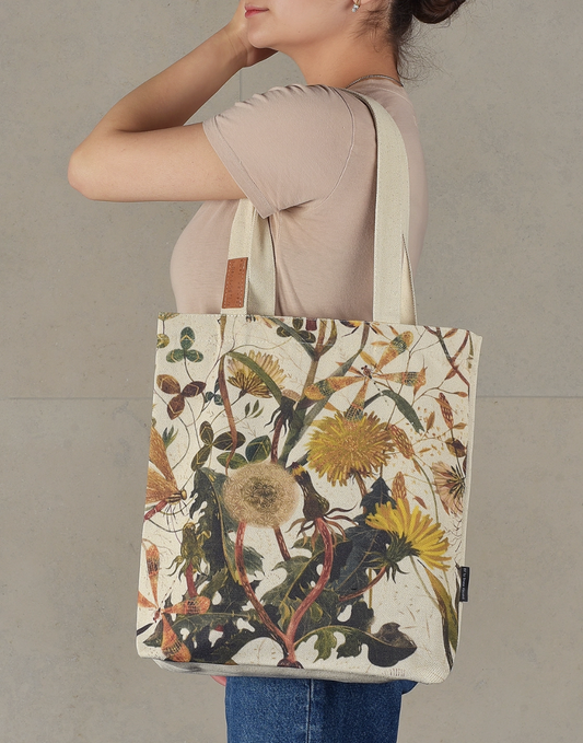 Greens & Flowers Canvas Bag