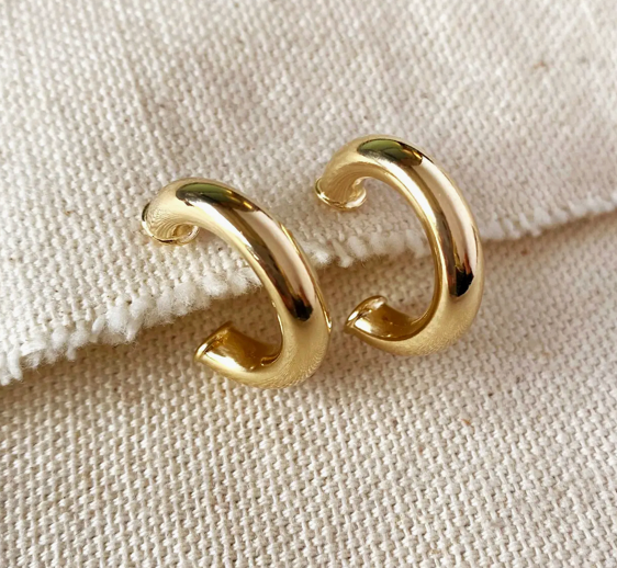 Gold Half Hoops