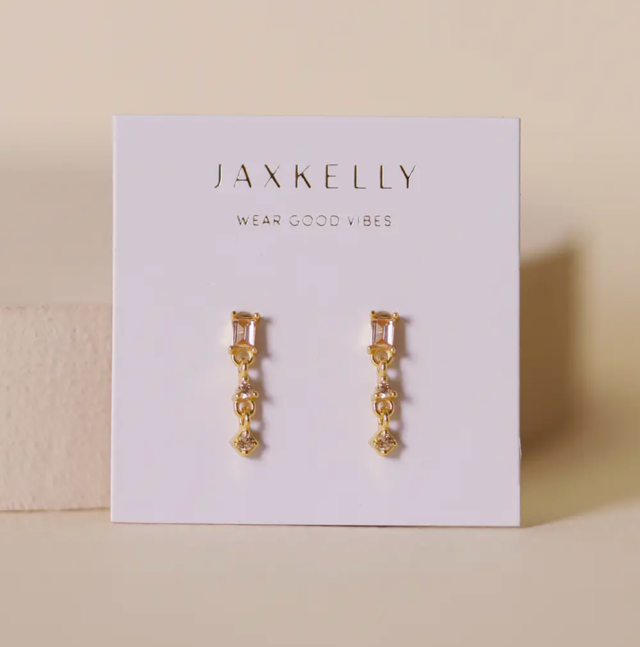 Baguette Drop Earrings