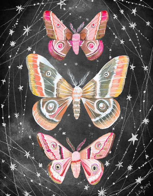 Wandering Moths Print