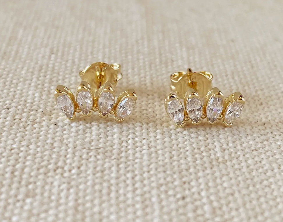 Curved Crystal Studs