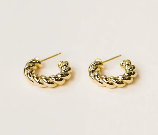 Twisted Gold Hoop