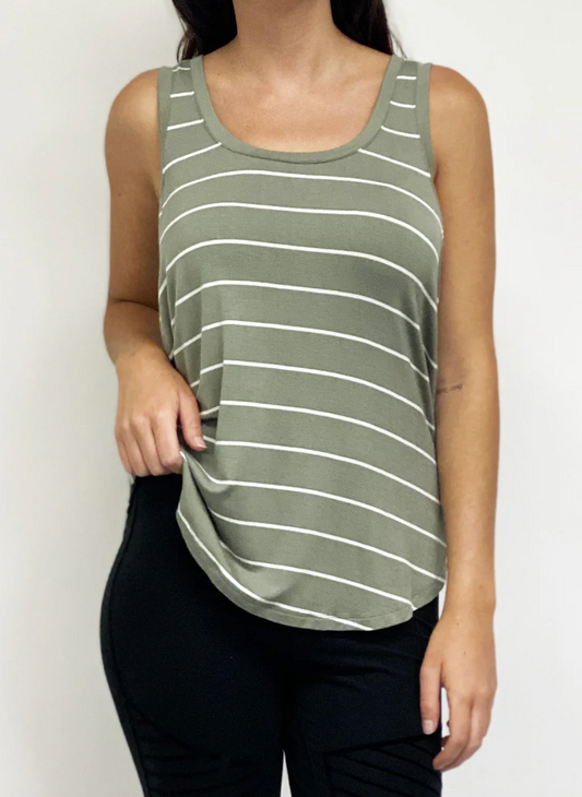 Sage Stripe Tank