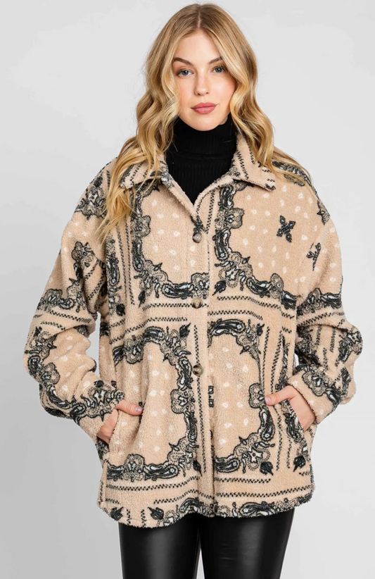 Bandana Sherpa Jacket