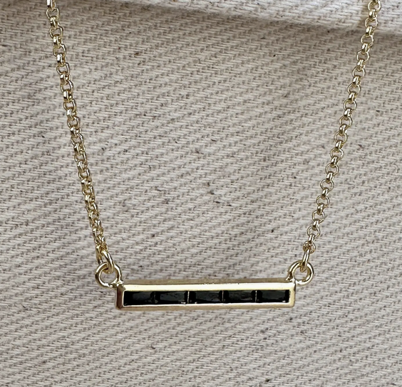 Crystal Bar Necklace