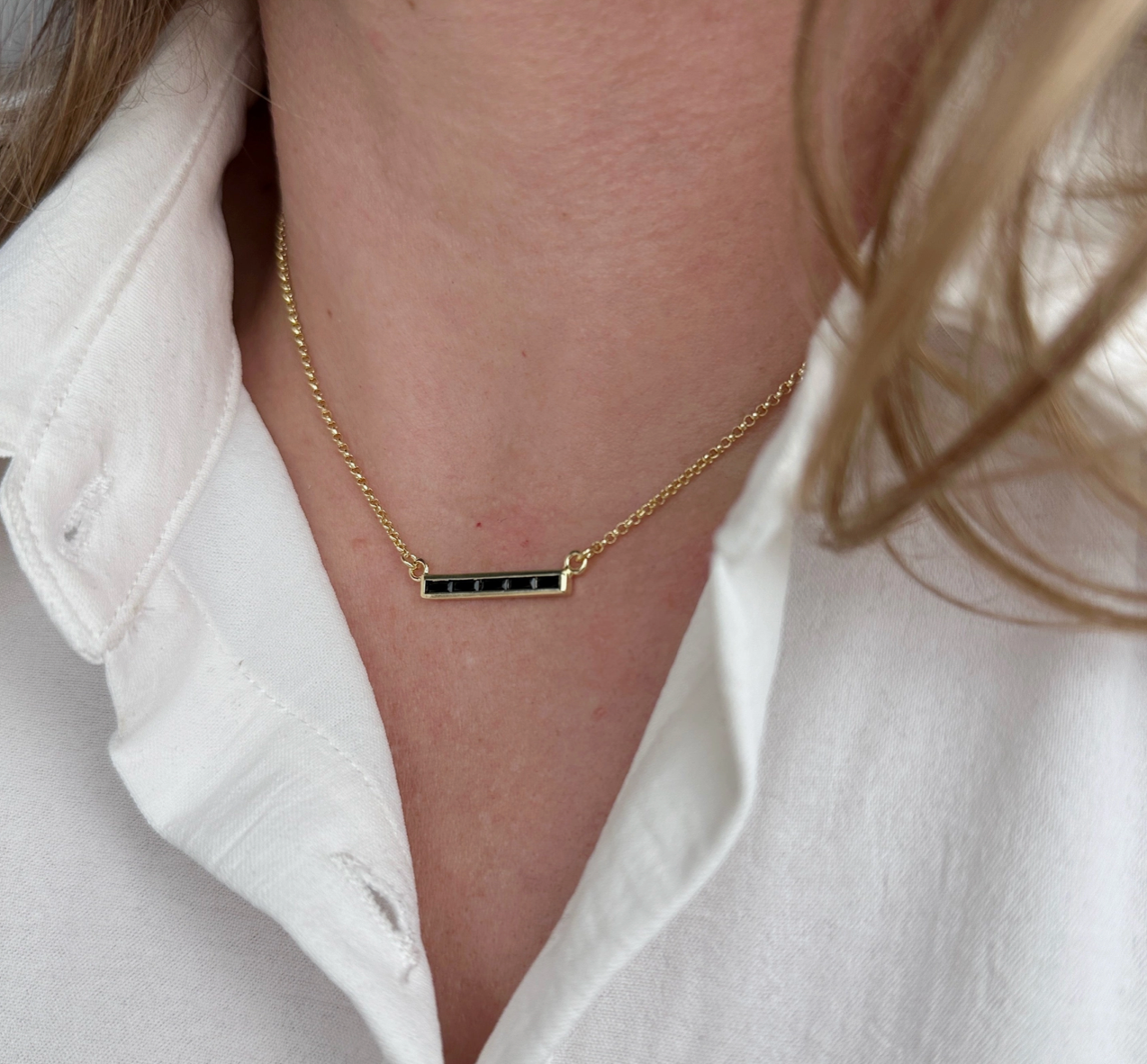 Crystal Bar Necklace
