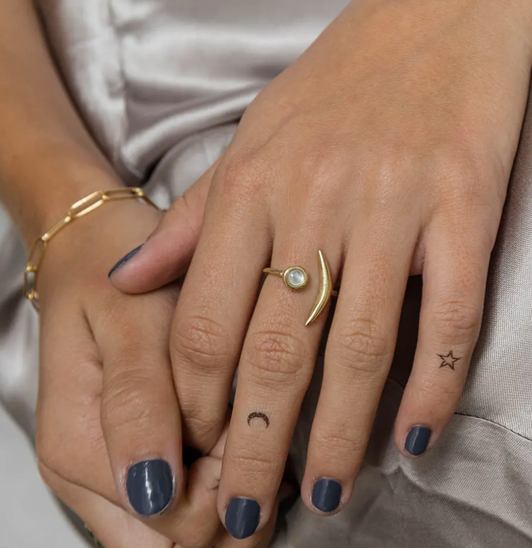 Waning Crescent Ring