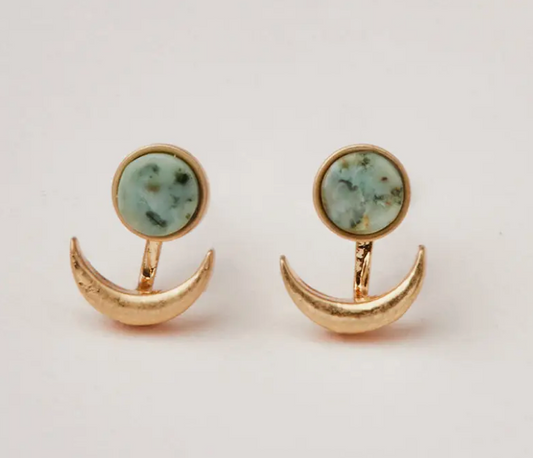 Stone Moon Phase Earrings