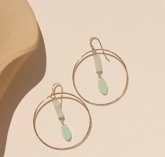 Druzy Glow Hoops