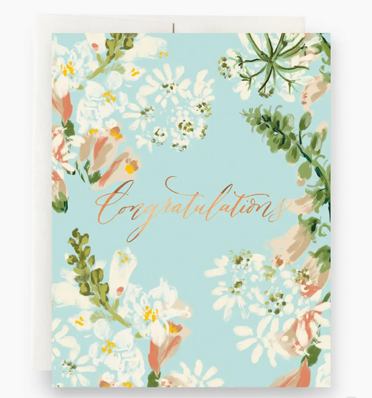 Sky Congratulations Floral Card