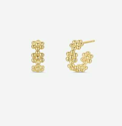 Petite Flower Hoops