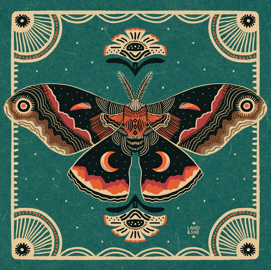 Cecropia Moth Print