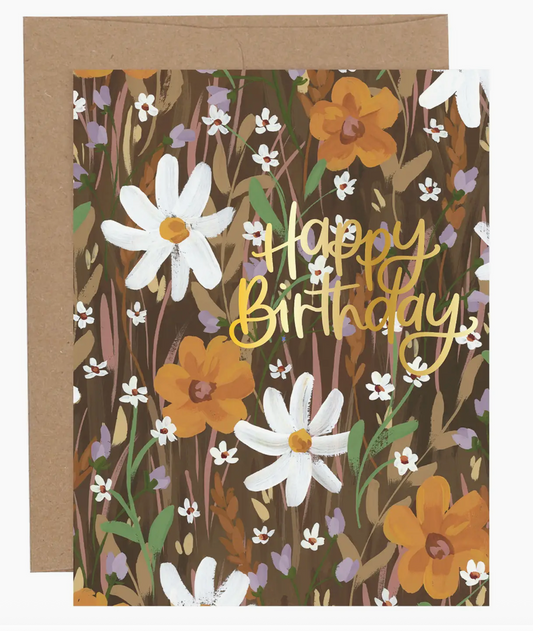 Fall Aster Birthday Card