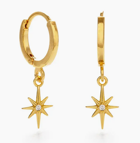 Starlight Huggie Hoops
