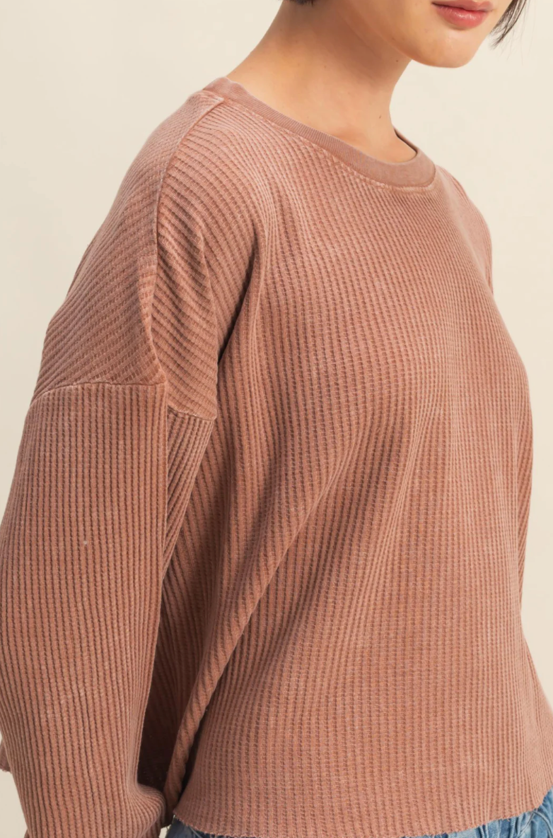 Waffle Knit Top