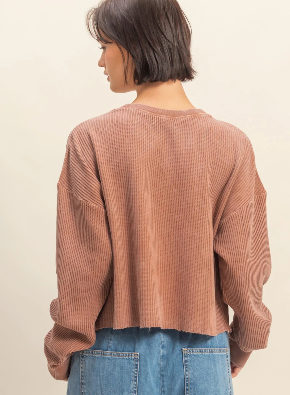 Waffle Knit Top
