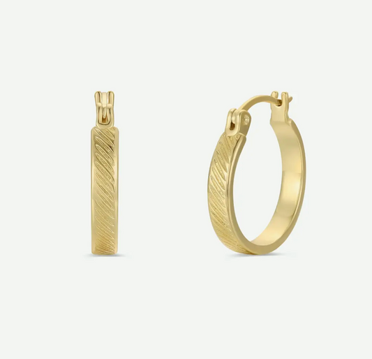 Textured Gold Hoops