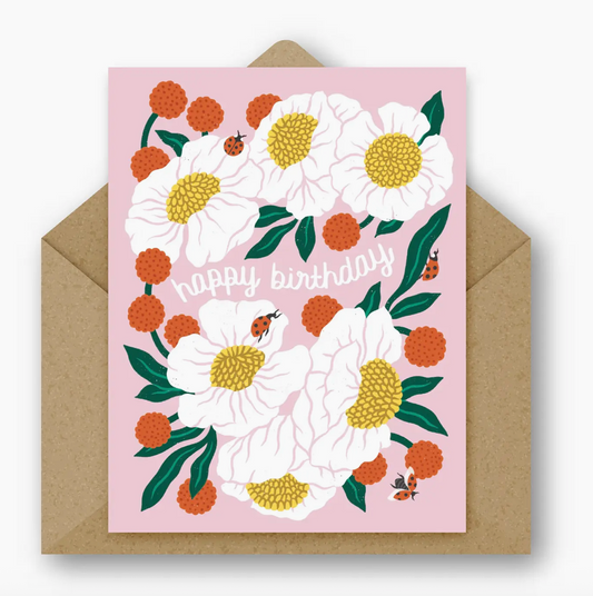 Ladybugs Birthday Card