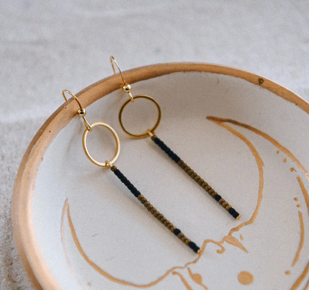 Iris Boho Bead Earrings