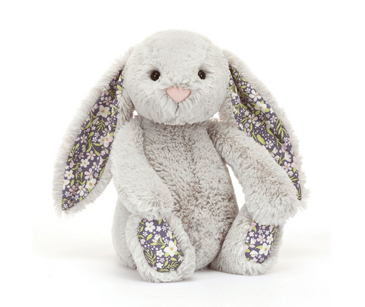 Silver Blossom Bunny Plush