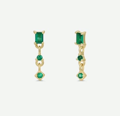 Baguette Drop Earrings