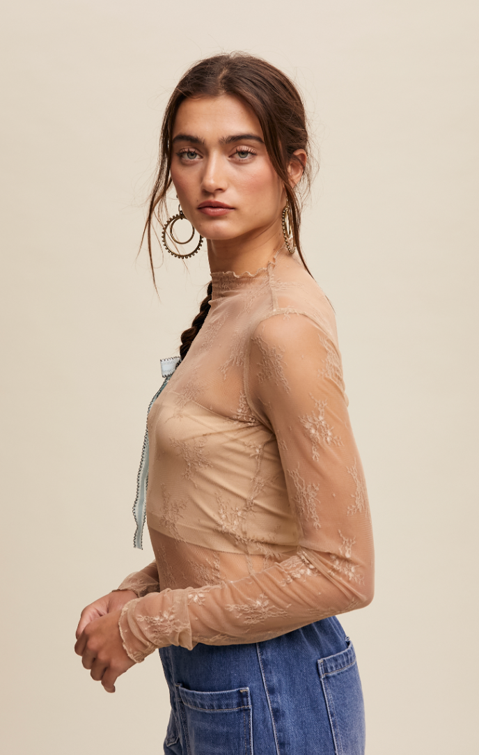 Sheer Lace Top