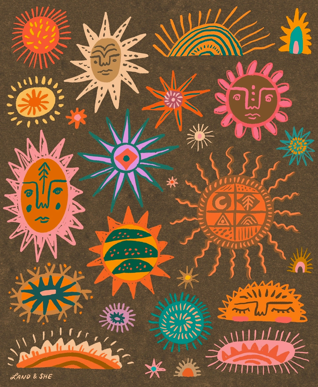 Solstice Sun Print
