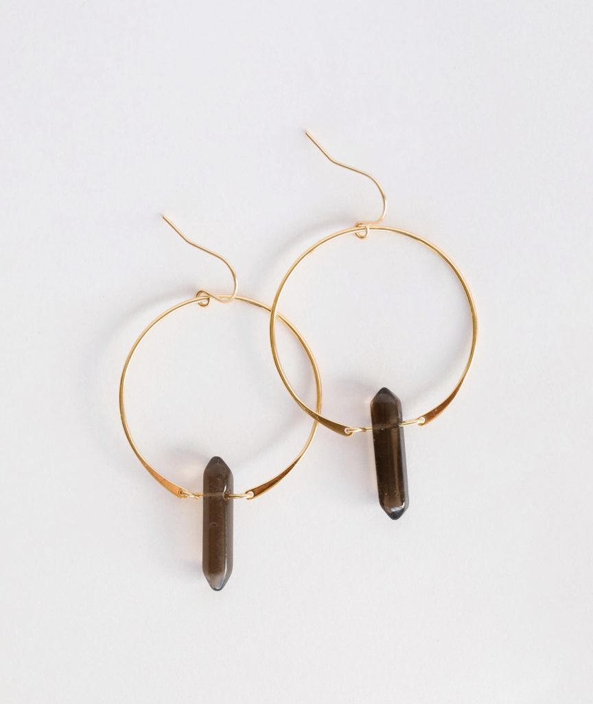 Crystal Drop Hoops