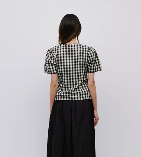 Gingham Tie Top