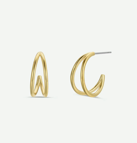 Illusion Double Hoops