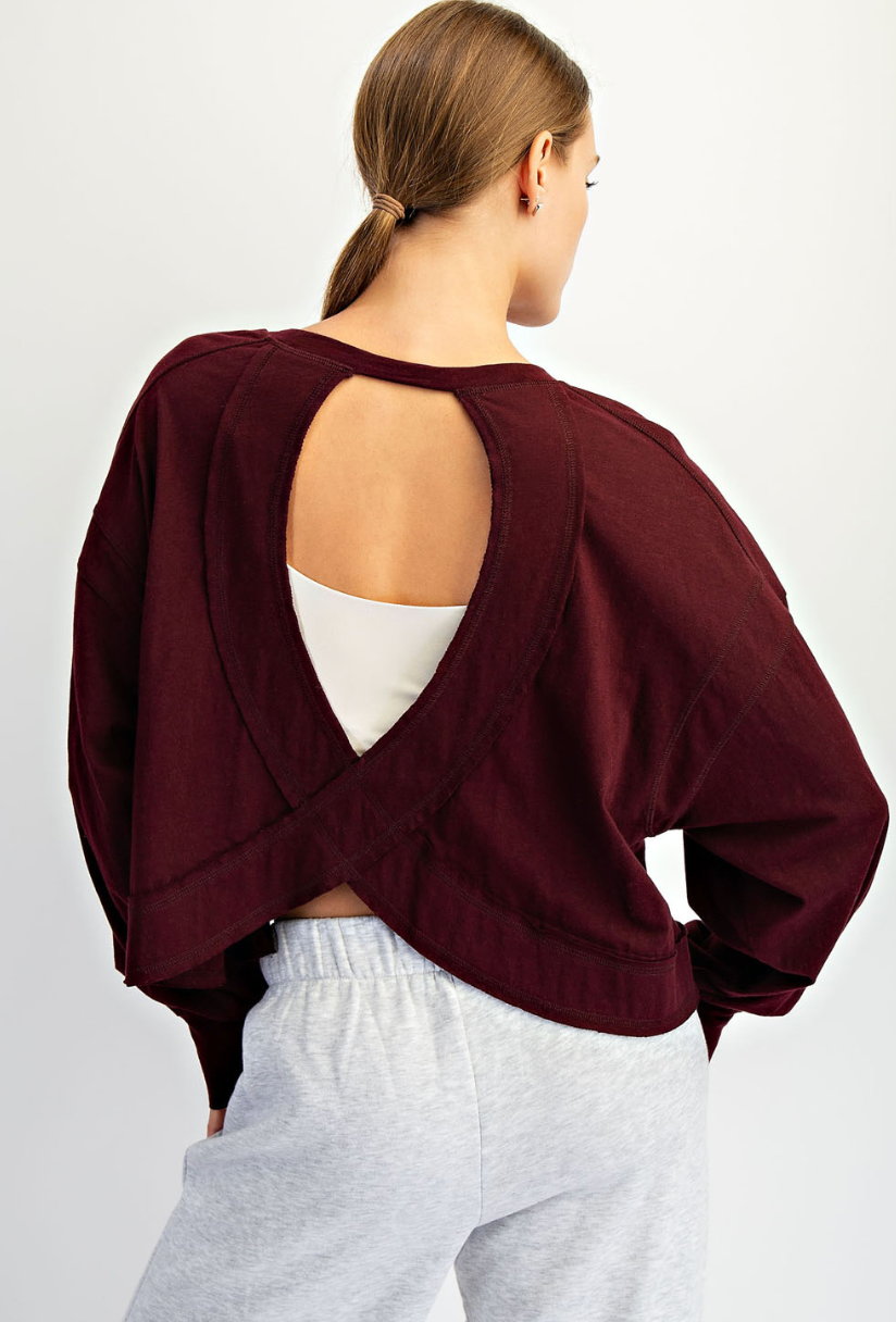 Long Sleeve Slub Top