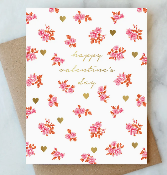 Ditzy Floral Valentine Card